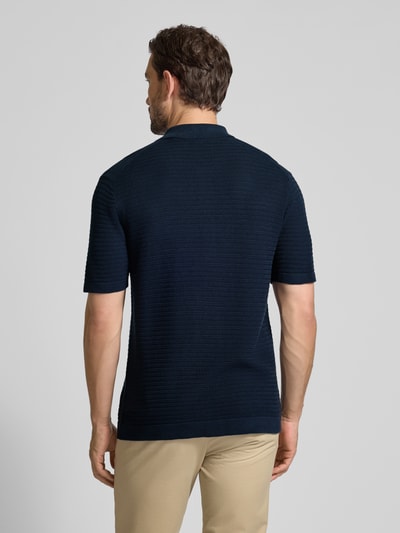 Christian Berg Men Regular Fit Poloshirt mit durchgehender Knopfleiste Marine 5