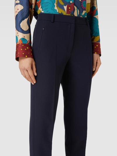 Jake*s Collection Slim fit broek in effen design Marineblauw - 3