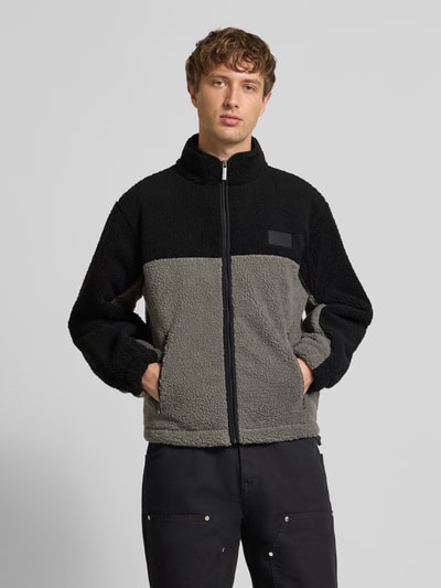 KARL KANI Kurtka z polaru z kieszeniami zapinanymi na zamek błyskawiczny Czarny 4