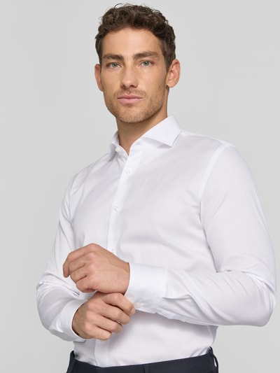BOSS Slim Fit Businesshemd aus reiner Baumwolle Modell 'H-HANK-SP' Weiss 3