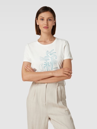 Tom Tailor T-Shirt mit Motiv-Stickerei Offwhite 4