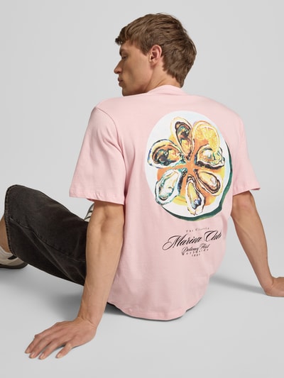 Jack & Jones T-Shirt mit Label-Print Modell 'MARINA' Rosa 3