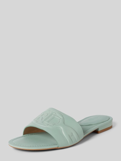 Lauren Ralph Lauren Sandalette aus Leder in unifarbenem Design Modell 'ALEGRA III' Mint 1