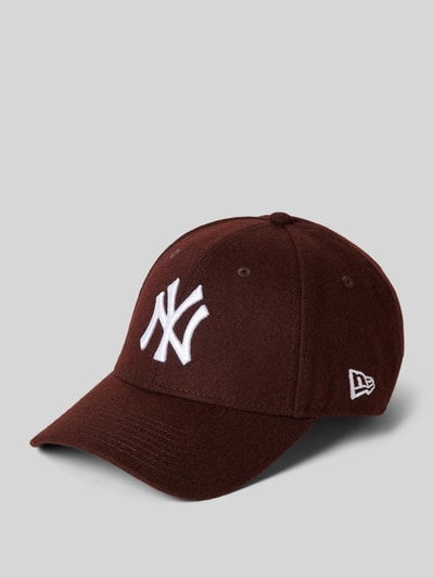 New Era Basecap aus Woll-Mix mit Logo-Stitching Modell 'MELTON' Dunkelbraun 1