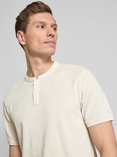 Cinque Slim Fit Poloshirt mit Rundhalsausschnitt Modell 'LANO' Sand 3