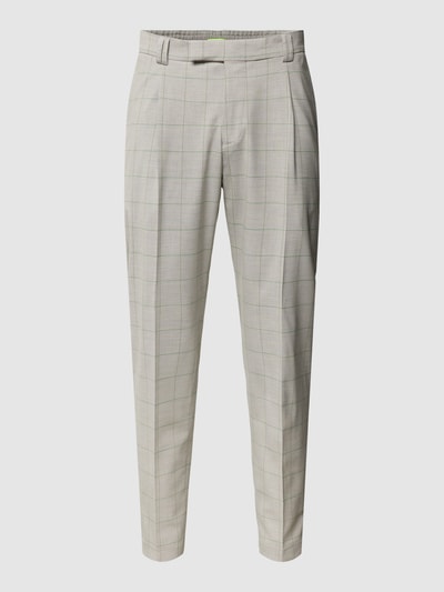 Cinque Spodnie do garnituru z efektem melanżowym model ‘Sando’ Srebrny 2