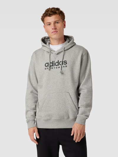 ADIDAS SPORTSWEAR Hoodie mit Logo-Print Mittelgrau Melange 4