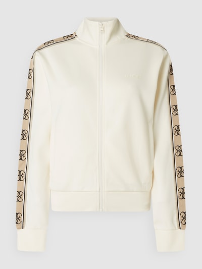 Guess Activewear Sweatjacke mit Galonstreifen Modell 'BRITNEY FULL ZIP SWEATSHIRT' Ecru 1