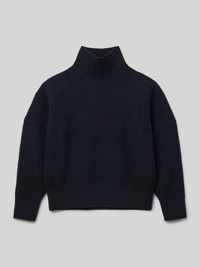 s.Oliver RED LABEL Sweter z dzianiny o kroju oversized z golfem Czarny 1