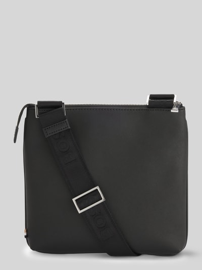 BOSS Schoudertas van echt runderleer, model 'ZAIR_S' Zwart - 4