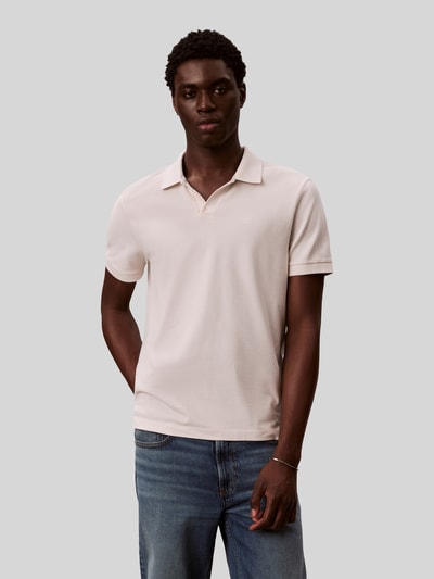 Calvin Klein Jeans Regular Fit Poloshirt aus reiner Baumwolle Ecru 4