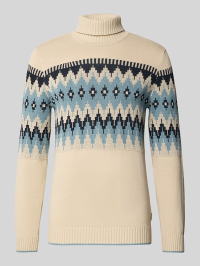 Blend Gebreide pullover met ribboorden, model 'BENJI' Offwhite - 2