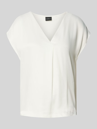 s.Oliver BLACK LABEL Relaxed Fit Blusenshirt im Fabric Mix Weiss 2