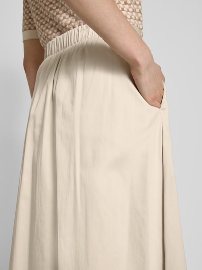 s.Oliver BLACK LABEL Uitlopende midirok met bandplooien Zand - 3