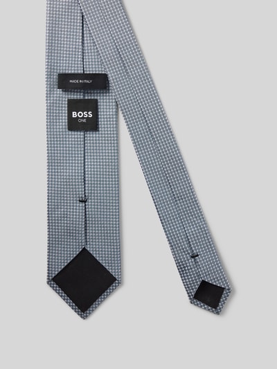 BOSS Zijden stropdas met All-over motief Blauw - 2