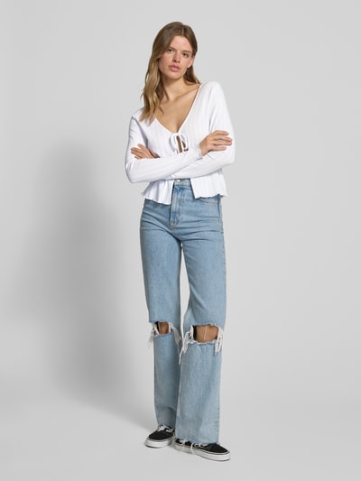 Only Regular Fit Cardigan aus reiner Baumwolle Modell 'CARLOTTA' Weiss 1