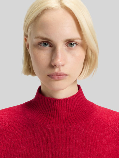 HUGO Relaxed Fit Strickpullover aus Woll-Mix mit Alpaka Modell 'SURPIO' Rot 3