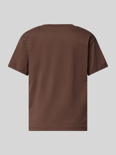 Produktfoto, Regular Fit T-Shirt mit Motiv-Stitching von Jake*s Casual aus Reine Baumwolle in Braun, Rundhalsausschnitt, Damen T-Shirt.