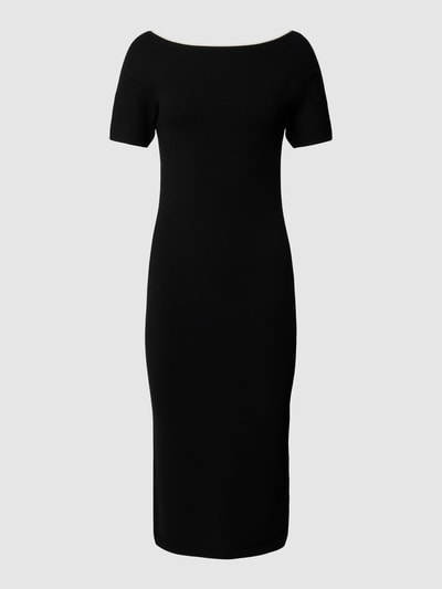 Max Mara Studio Knielanges Kleid mit U-Boot-Ausschnitt Modell 'LUGLIO' Black 2