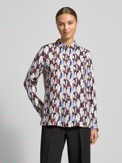 Milano Italy Overhemdblouse met knoopsluiting Bordeaux - 4