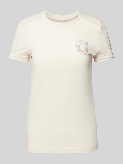 Guess T-Shirt mit Label-Badge Offwhite 2