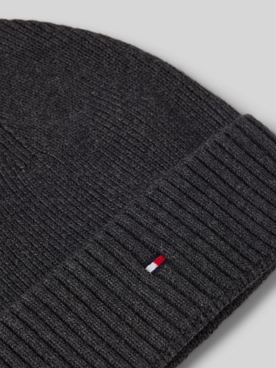 Tommy Hilfiger Strickmütze mit Logo-Detail Anthrazit 2