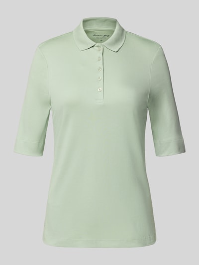Christian Berg Woman Poloshirt mit kurzer Knopfleiste Lind 2