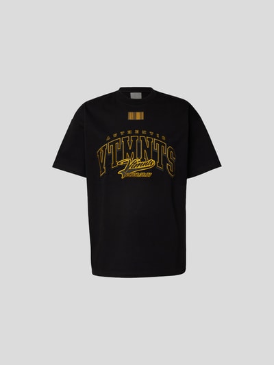 VTMNTS T-Shirt mit Label-Stitchings Schwarz 2