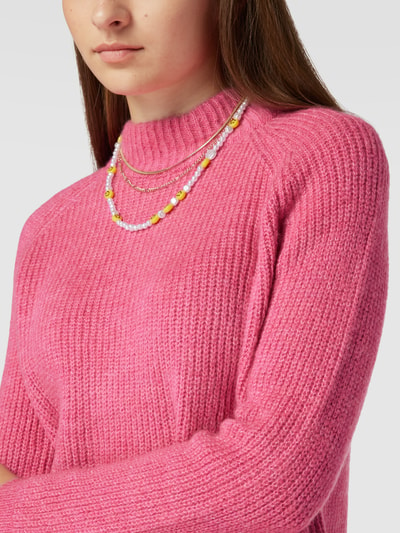 Only Strickpullover mit Strukturmuster Modell 'Jade' Pink 3