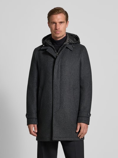 Geox Functioneel jack met wolmix, model 'MONREALE' Antraciet - 4