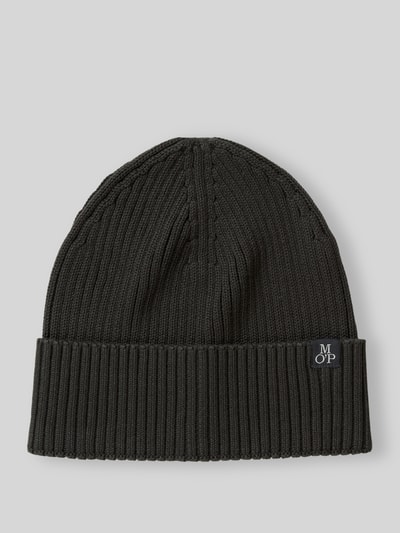 Marc O'Polo Mütze mit Label-Patch Dunkelbraun 1