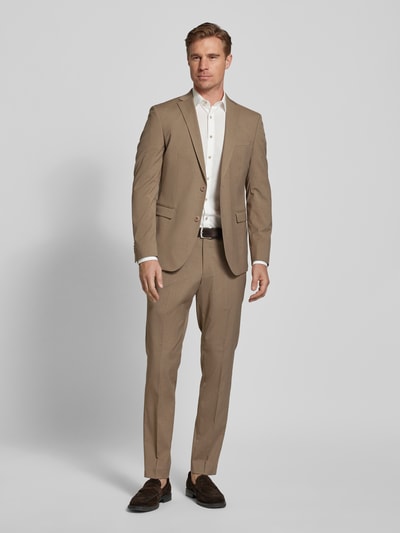 s.Oliver BLACK LABEL Regular fit pantalon met gestileerde achterzakken Camel - 1