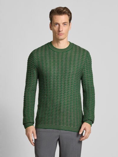 ARMANI EXCHANGE Wollen pullover met structuurmotief Groen - 4