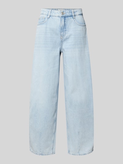 Produktfoto, Barrel Fit Jeans mit Eingrifftaschen Modell 'Lolah breath' von OPUS, Damen Jeans aus Reine Baumwolle in hellem Blau, sichtbare Nähte, Bundweite 39 cm, Innenbeinlänge 70 cm