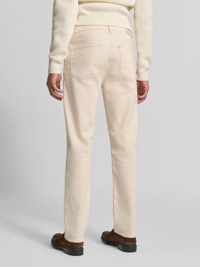 BOSS Straight Fit Jeans mit Kaschmir-Anteil Modell Offwhite 5