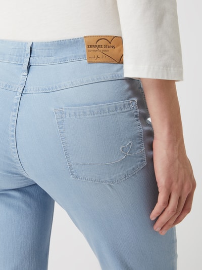 Zerres Slim fit capri-jeans met stretch, model 'Cora'  Lichtblauw - 3