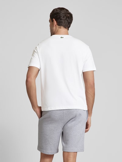 Lacoste T-Shirt mit Label-Print Weiss 5