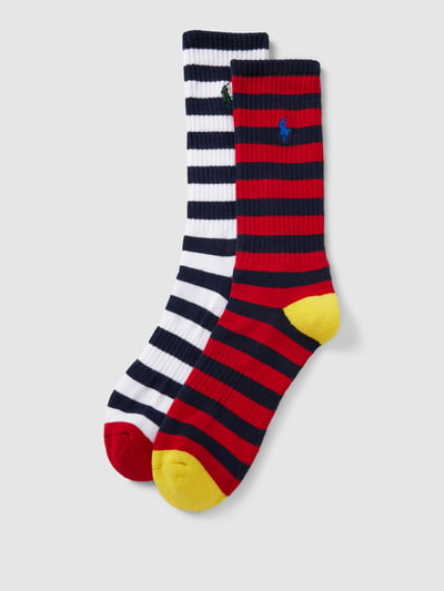 Polo Ralph Lauren Underwear Socken mit Streifenmuster im 2er-Pack Modell 'NOVELTY STRIPES' Rot 1