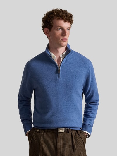 Polo Ralph Lauren Regular Fit Troyer aus reiner Wolle Jeansblau 4