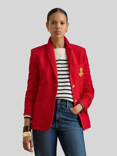 Lauren Ralph Lauren Marynarka w kroju slim fit z mieszanki bawełny Czerwony 4