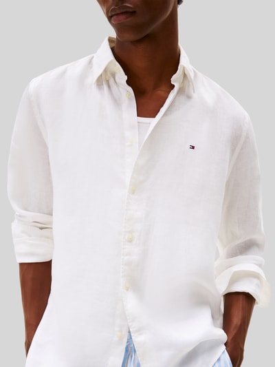 Tommy Hilfiger Regular Fit Freizeithemd aus reinem Leinen Weiss 3