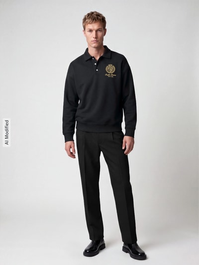 Polo Ralph Lauren Sweatshirt mit Wappenstickerei Black 1