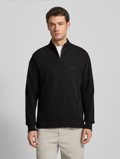 BOSS Orange Regular fit sweatshirt van Katoenmix Model 'PE_HIVE' Zwart - 4