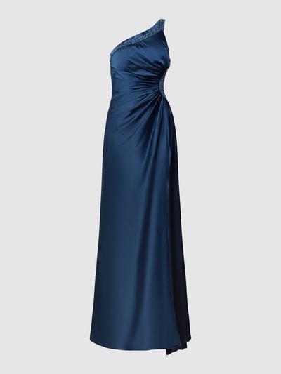 Luxuar Abendkleid mit Perlen Rauchblau 2