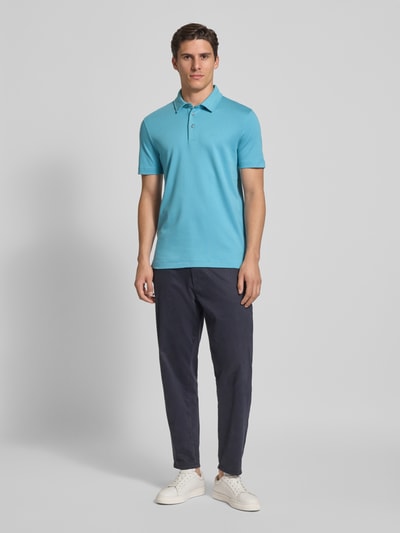 BOSS Slim fit poloshirt van puur katoen Aquablauw - 1