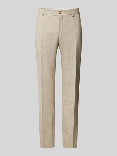 SELECTED HOMME Slim fit pantalon met knoop- en ritssluiting, model 'OASIS' Zand - 2