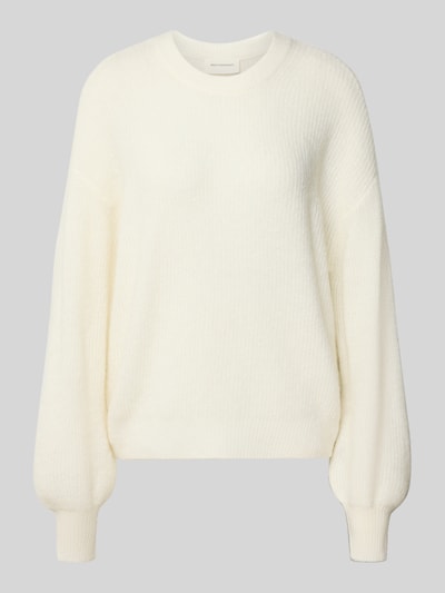 MSCH Copenhagen Relaxed Fit Strickpullover mit Alpaka-Anteil Modell 'Gustel Hope' Offwhite 2