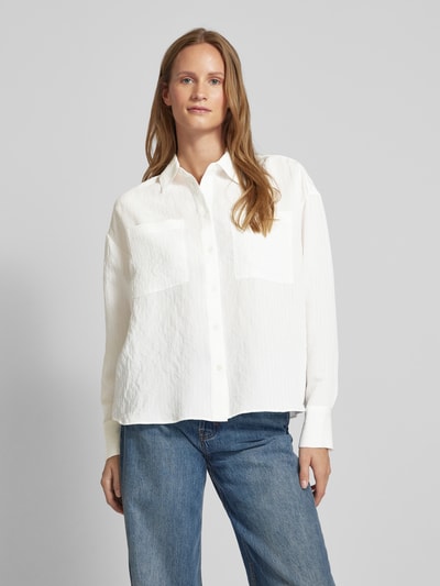 OPUS Blouse met borstzakken, model 'Filonso' Offwhite - 4