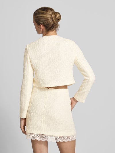 Self-Portrait Damen Jacke mit Woll-Anteil Offwhite 5