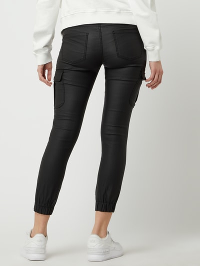 Only Skinny fit ankle cut cargojeans, model 'Missouri' Zwart - 5